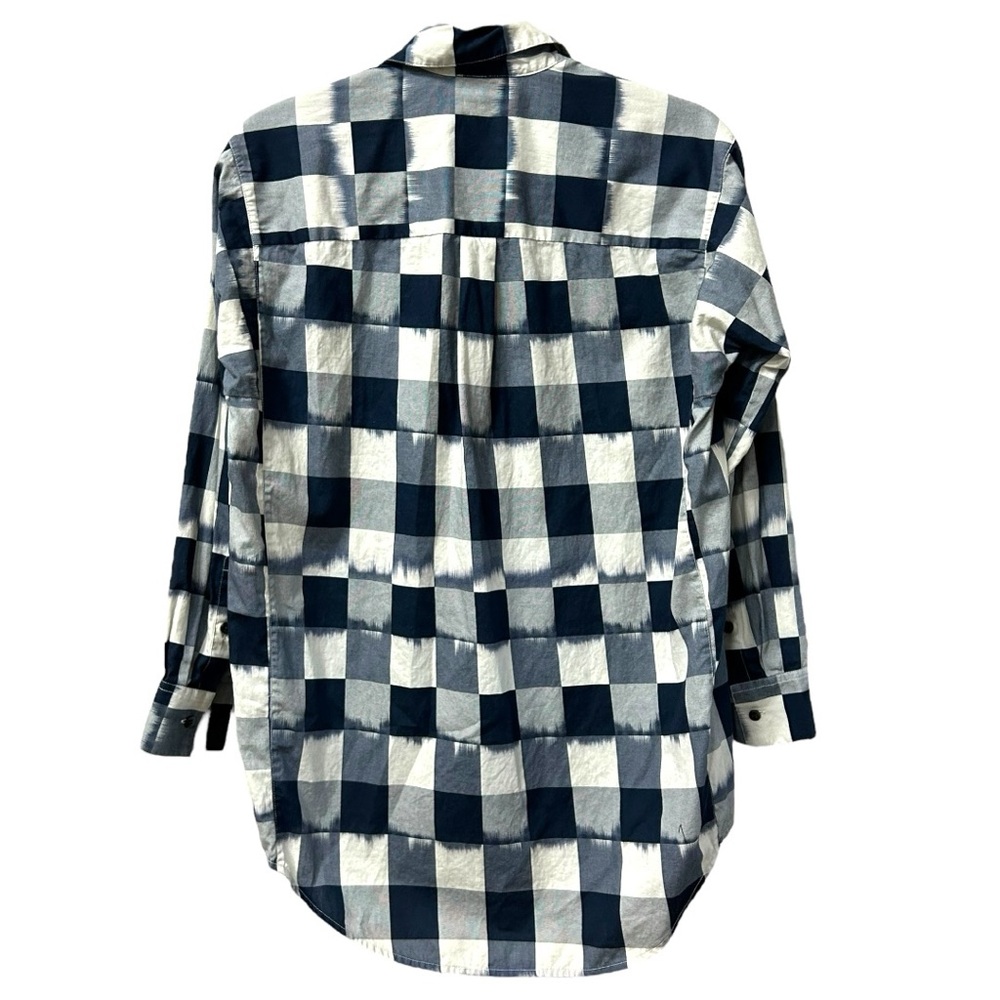 Madewell Women’s Bleeding Plaid Long Sleeve Button Down Shirt Sz XS - Picture 3 of 7